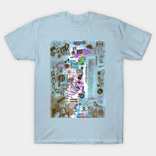 Urban Street Design City Sticker Style T-Shirt